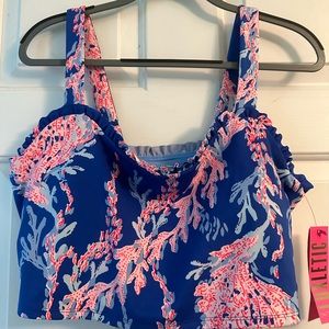 Lilly Pulitzer Zahara Ruffle Sports Bra